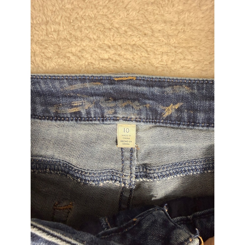 Seven7 Denim Shorts Womens 10 Blue Excellent Frayed Raw Hem Casual Cutoffs - Picture 7 of 10